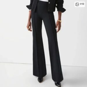 Spanx New Hi-Rise Flare In Ponte Classic Black Size Extra Small Tall